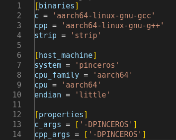 Cross compilation file using gcc